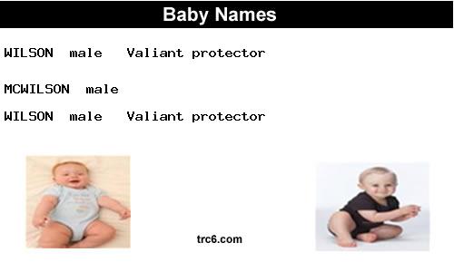 wilson baby names